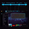 GK61 61-клавишная клавиатура Gateron Switchs мини игровая клавиатура USB Проводная RGB светодиодная подсветка механическая клавиатура для рабочего сто... ► Фото 3/6