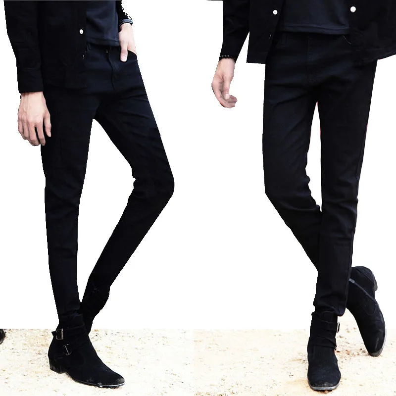 2019 Young Men Jeans Male Fashion Designer Brand Black White Red Jeans New Cotton Pants Slim Skinny Long Trousers Stretch Jeans 2019 Young Men Jeans Male Fashion Designer Brand Black White Red Jeans New Cotton Pants Slim Skinny Long Trousers Stretch Jeans