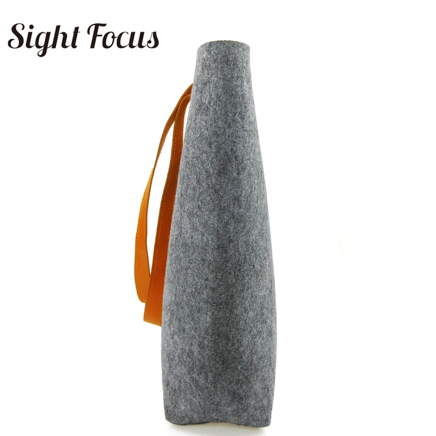 Сумка тоут Sight Focus большая серая фетровая сумка на плечо женская для шоппинга