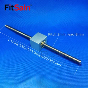 

FitSain-T-type screw T8 nut pitch 2 lead 8 conversion aluminum seat square conversion block conversion nut seat