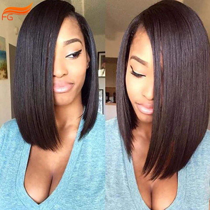 Grade 8a Straight Full Lace Human Hair Wigs Bob Style Lace