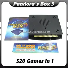 Pandora Box 3 Jamma Multi Game Board 520 in 1 Pcb Casino Arcade 2 Player multi game jamma pcb for Cabinet Game Machine