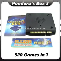 Pandora Box 3 Jamma мульти настольная игра картридж 520 в 1 Pcb CGA/VGA выход для CRT/ЖК дисплей Аркада 2 игрока ростовой игровой автомат часть