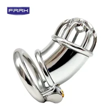 FRRK Male Chastity Devices Stainless Steel Cock Cage For Men Metal Chastity Belt Penis Ring Sex Toys Cock Lock Adult products stainless steel metal heavy pendant rings chastity locks chastity belt alternative toys adult products