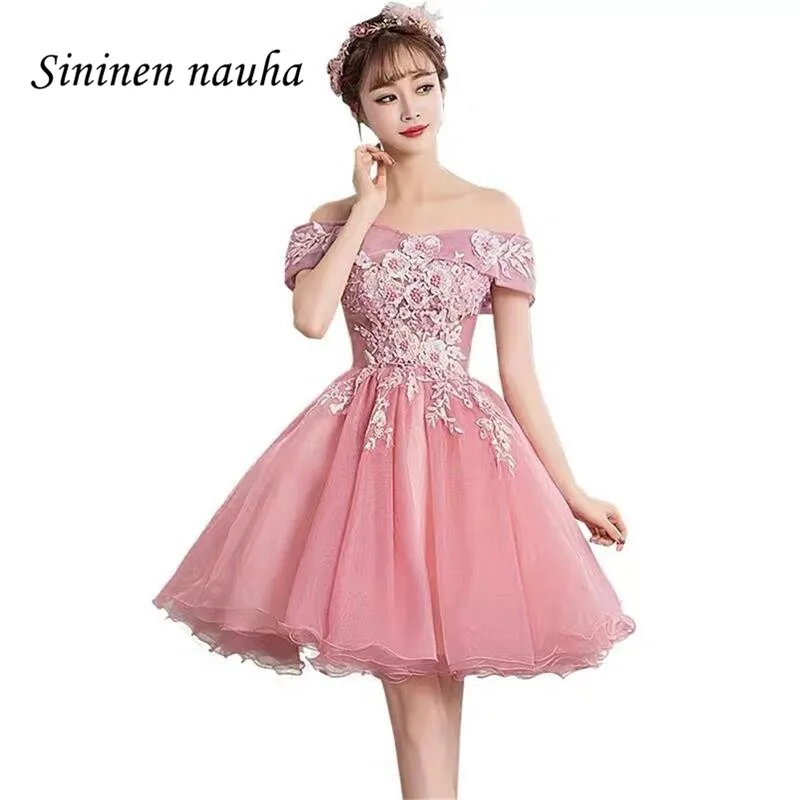 pink short prom dresses 2019