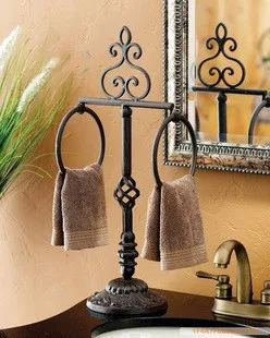 Freeshipping Bathroom Shelf Wrought Iron Towel Rack Freeshipping Bathroom Shelf Wrought Iron Towel Rack Landing Single Pole Bar Double