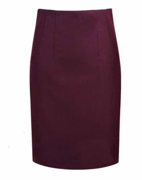 Женская стильная юбка-карандаш из осенне-зимней коллекции года, повседневная приталенная юбка с завышенной талией, деловая женская элегантная шерстяная юбка - Цвет: wine red