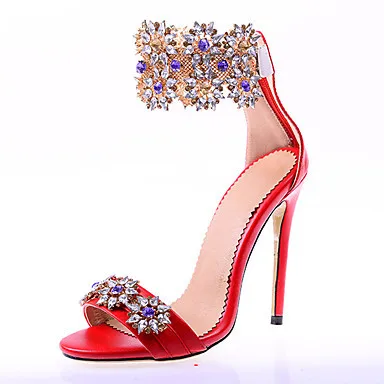 Deification/блестящие Летние босоножки с кристаллами; Zapatos; женские туфли-лодочки на высоком каблуке 12 см; стразы; обувь для вечеринки; свадебные туфли размера плюс - Цвет: as pic