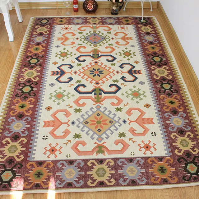 120x180cm Carpet Rectangle Mediterrane Style Clic Jacquard 120x180cm Carpet Rectangle Mediterrane Style Clic Jacquard Carpets For Living Room Flower Bedroom Fleece