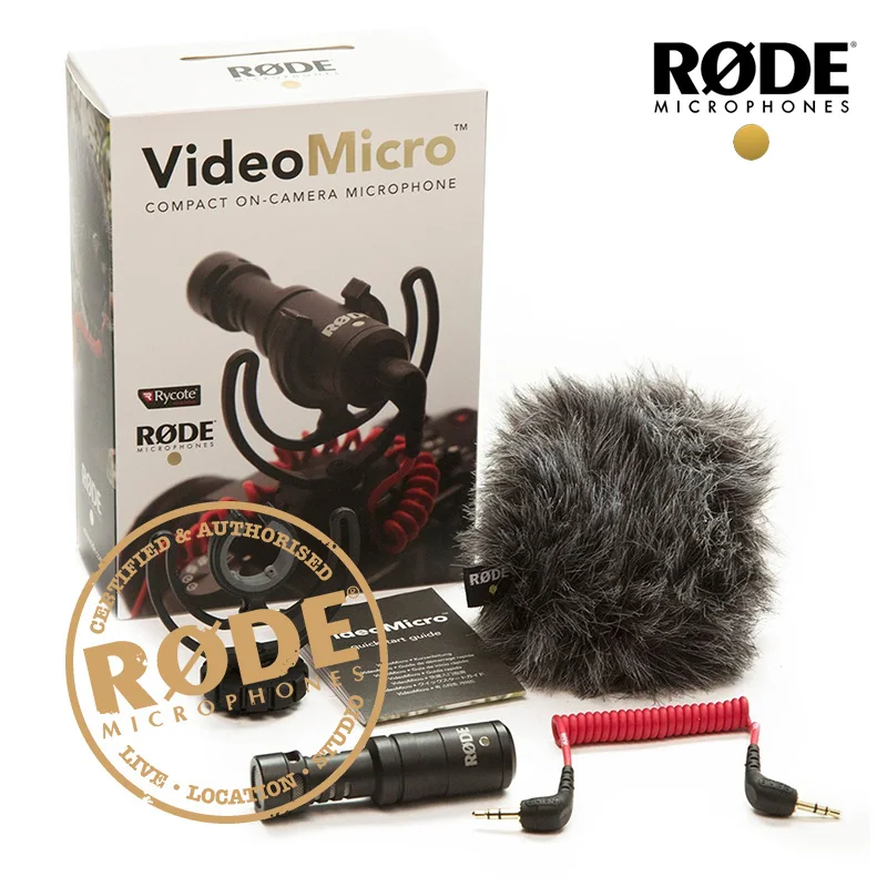 

Rode VideoMicro Compact On-Camera Recording Microphone for Canon Nikon Lumix Sony Osmo DSLR Camera mic with mic amount