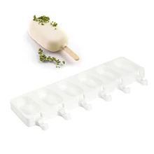 6 ячеек силиконовый мороженое чайник Дети Поп-Формочки Для Мороженного «фруктовый лед» DIY Замороженные лоток для мороженого на палочке Овальный Форма для льда мороженое кухонный инструмент