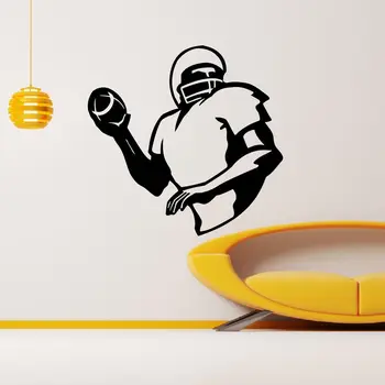 

WALL DECAL VINYL STICKER GYM SPORT RUGBY AMERICAN FOOTBALL PLAYER