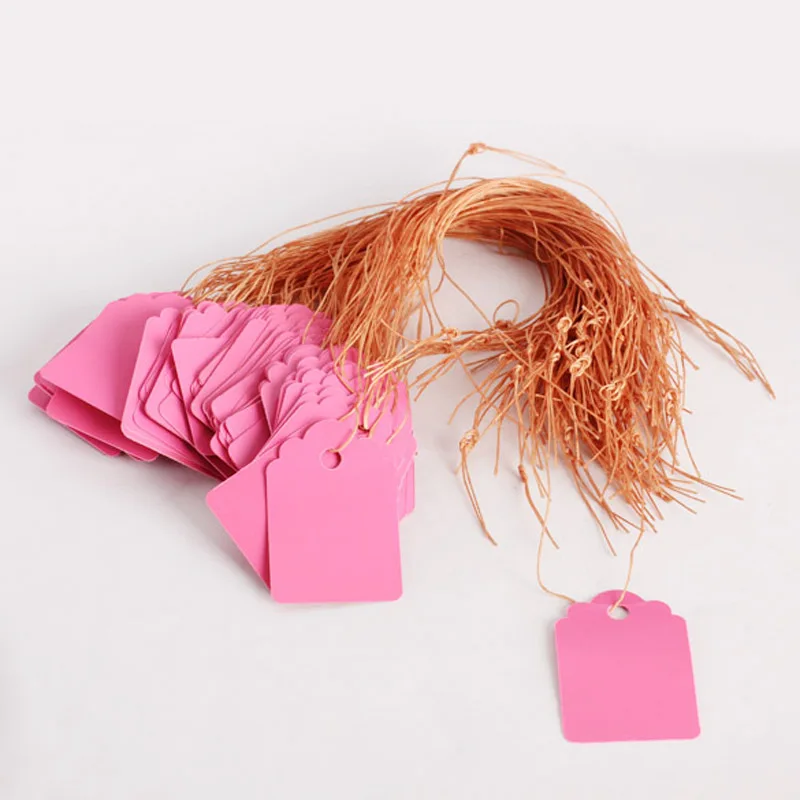 

100 Pcs Plastic Plant Labels Waterproof Strip Line Garden Hanging Tags Pot Markers Signs Planting Tools Pink 3.6*2.5cm