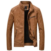 Зимняя модная кожаная куртка мужская Тонкая толстая верхняя одежда PU мотоциклетная кожаная куртка пальто jaqueta de couro mascul осенняя одежда