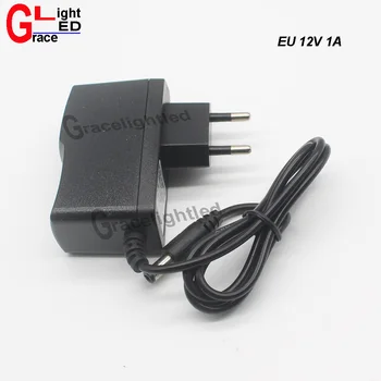 

10pcs EU Plug AC 100-240V To DC 12V 1A 12W Power Supply Adapter Cord for LED Strip sale