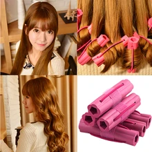 6pcs/bag Curler Makers Soft Foam Bendy Twist Curls Diy Styling Sponge Hair Rollers Tool For Women Accessories