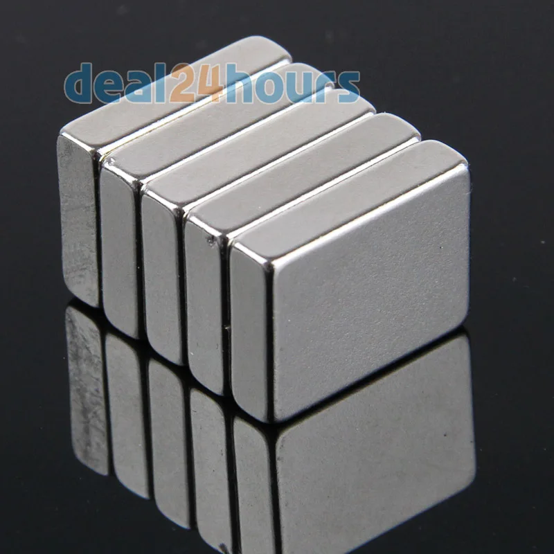 

Lot 5pcs Super Strong Block Cuboid Magnets 20 x15 x 5 mm Rare Earth Neodymium N35 Free Shipping