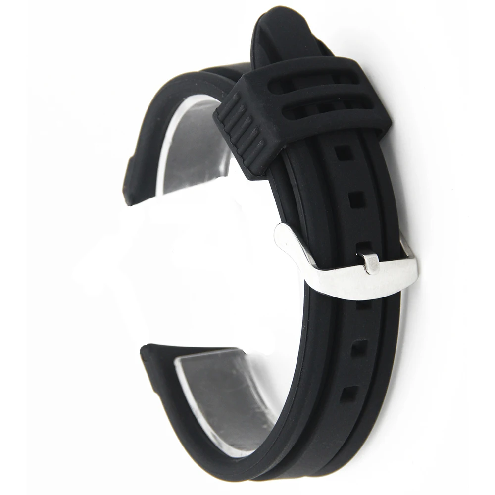 Силиконовый резиновый ремешок для часов 20 мм 22 IWC наручных запястья черный