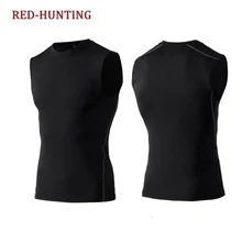 Мужской спортивный жилет, мужские плотно облегающие рубашки, базовый слой, для мальчиков, для занятий спортом, тонкий жилет
