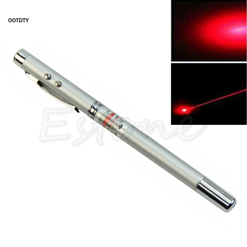  OOTDTY Powerful 4 In 1 Point Telescopic Red Laser Pointer Pen Teaching Tools LED Light Ball Pen Sta - 32822525896