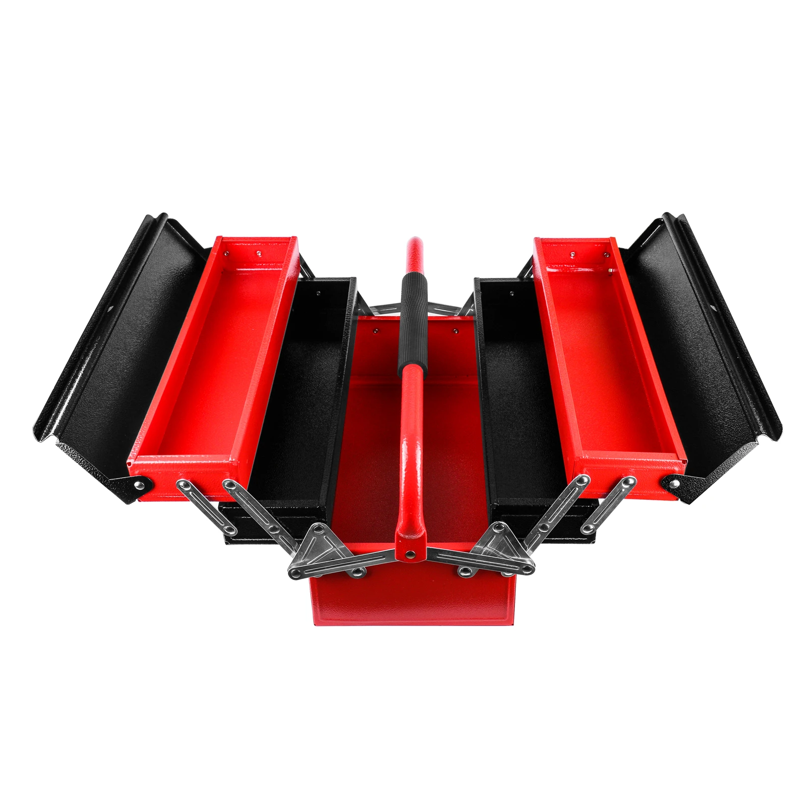 4-Tray&3-Layer Folding Iron Tools Organizer Box with Handle Multi-Functional Lock Hole Design Home Use Large Capacity Storage 4-Tray&3-Layer Folding Iron Tools Organizer Box with Handle Multi-Functional Lock Hole Design Home Use Large Capacity Storage