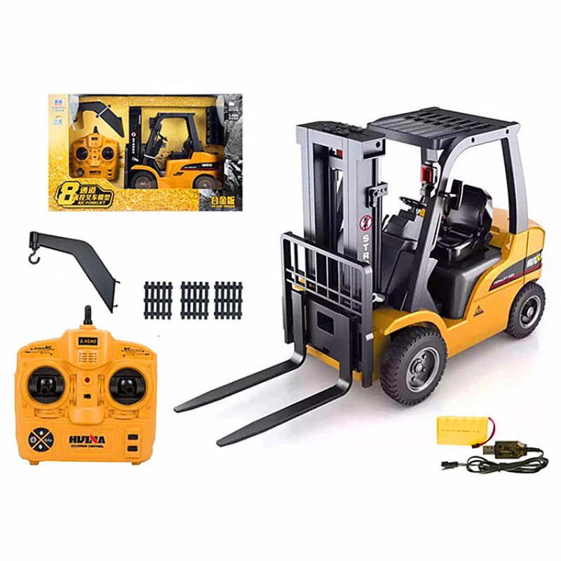 New Forklift Alloy Metal Plastic 1:10 2.4G 8CH M-Power Remote Control RC Monster Car Vehical Multi-Players Toy RC Tractor Trucks 5