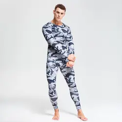 Новый для мужчин сжатия Камуфляжный спортивный костюм Training фитнес Active футболка для джоггинга мотобрюки бег термобелье для