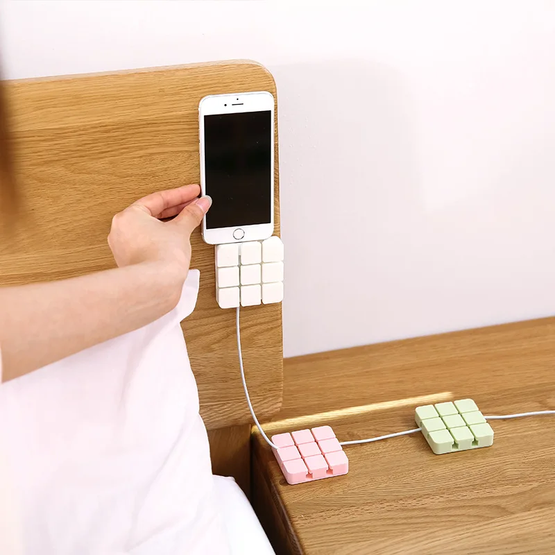 Держатель кабеля защитный Органайзер силиконовый Настольный держатель с