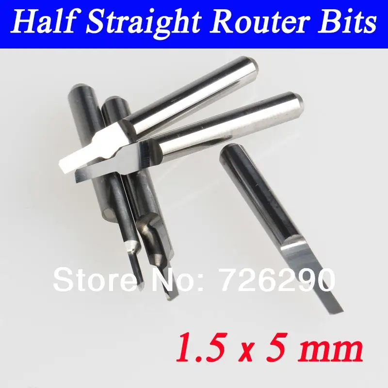 

5pcs 3.175*1.5*5mm Half Straight Router,Carbide Cutting Tools Engraving Bit Tool Bits on PVC,Wood,Machine