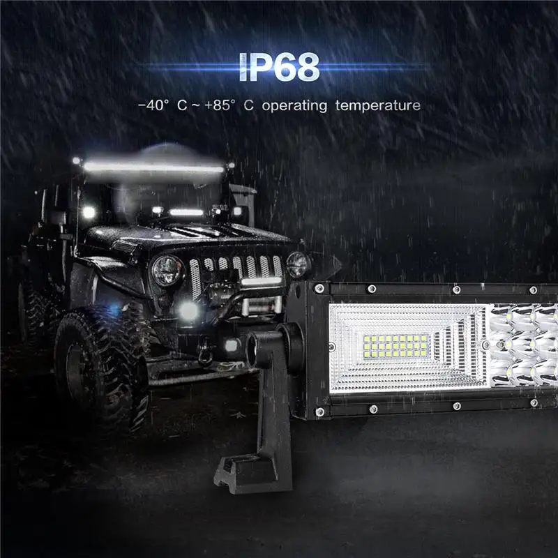 Oslamp 3 ряд Светодиодный s * 42*50 "прямой/изогнутый СВЕТОДИОДНЫЙ светильник бар 4x4