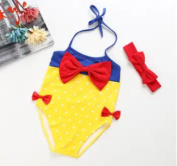 

infant toddler princess girls swimsuit toddler girls polka dots one piece swimwear little girls pool party outfit