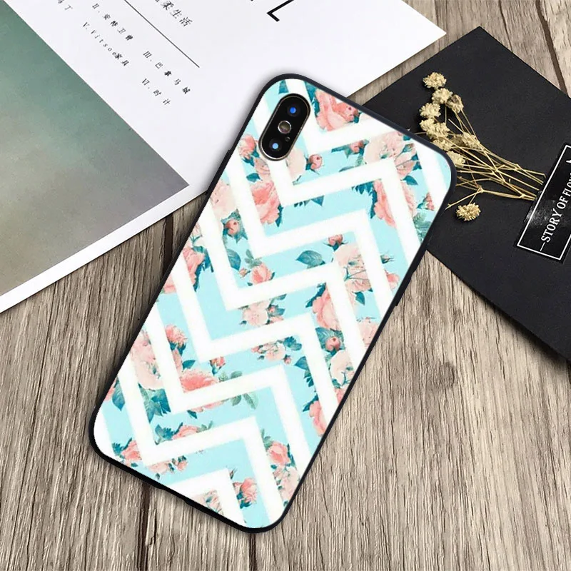Красивый дизайн с розами мягкий силиконовый черный чехол для телефона iPhone 6 6plus 7