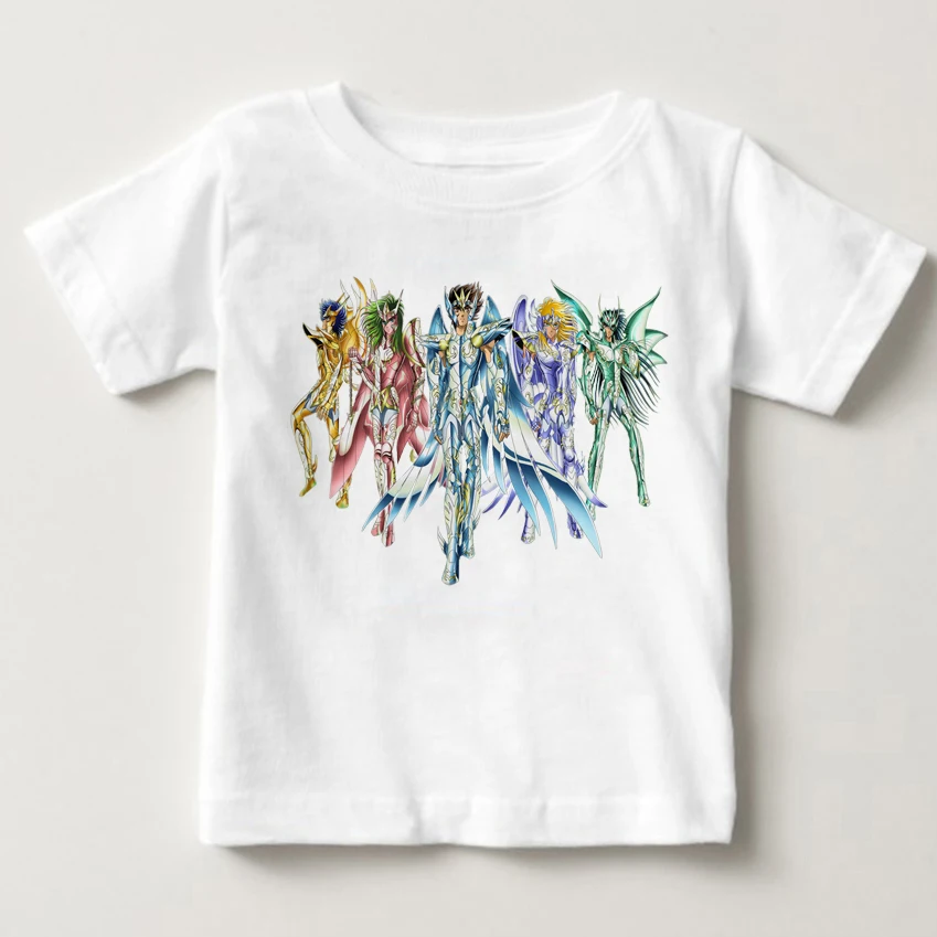

Gold Saint Seiya Character All Star T Shirt children summer tshirt Design Manga Anime T-shirt Cool Novelty Funny Tshirt