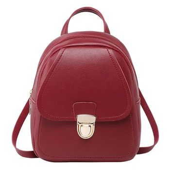 

Fashion Backpack Multi-Function Small Backpack Women Pu Leather Shoulder Female Backpack School Bag Pack