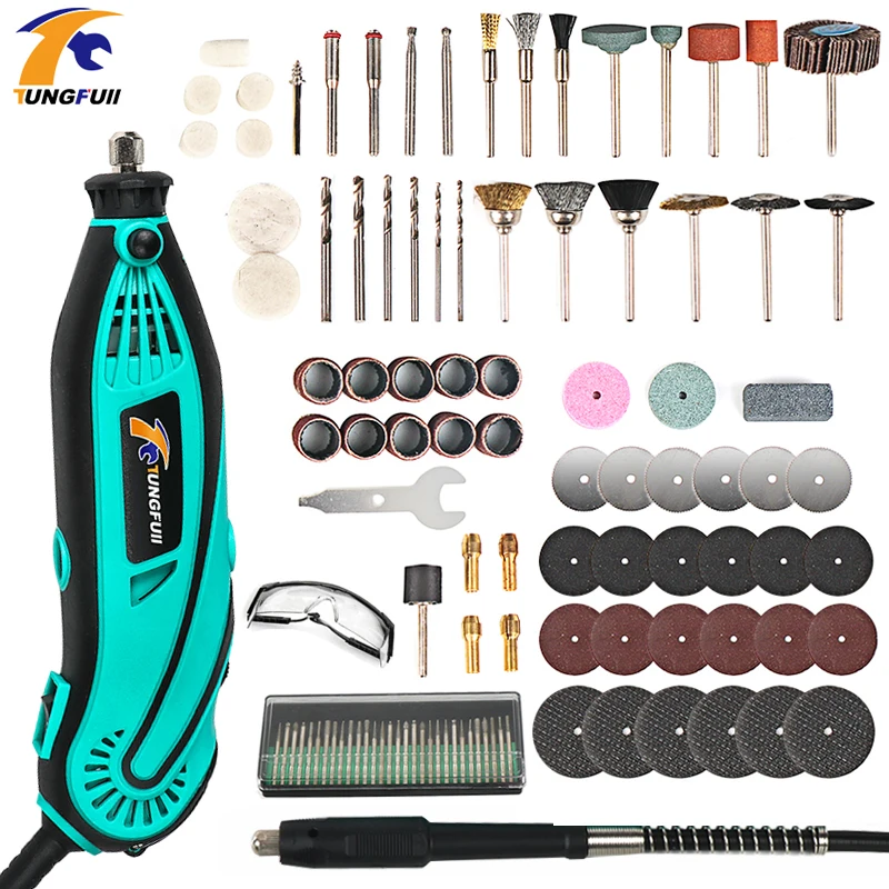 Meilleur Tungfull perceuse électrique Mini polisseuse meuleuse rotative outil Mini perceuse vitesse Variable outil rotatif électrique graveur électrique