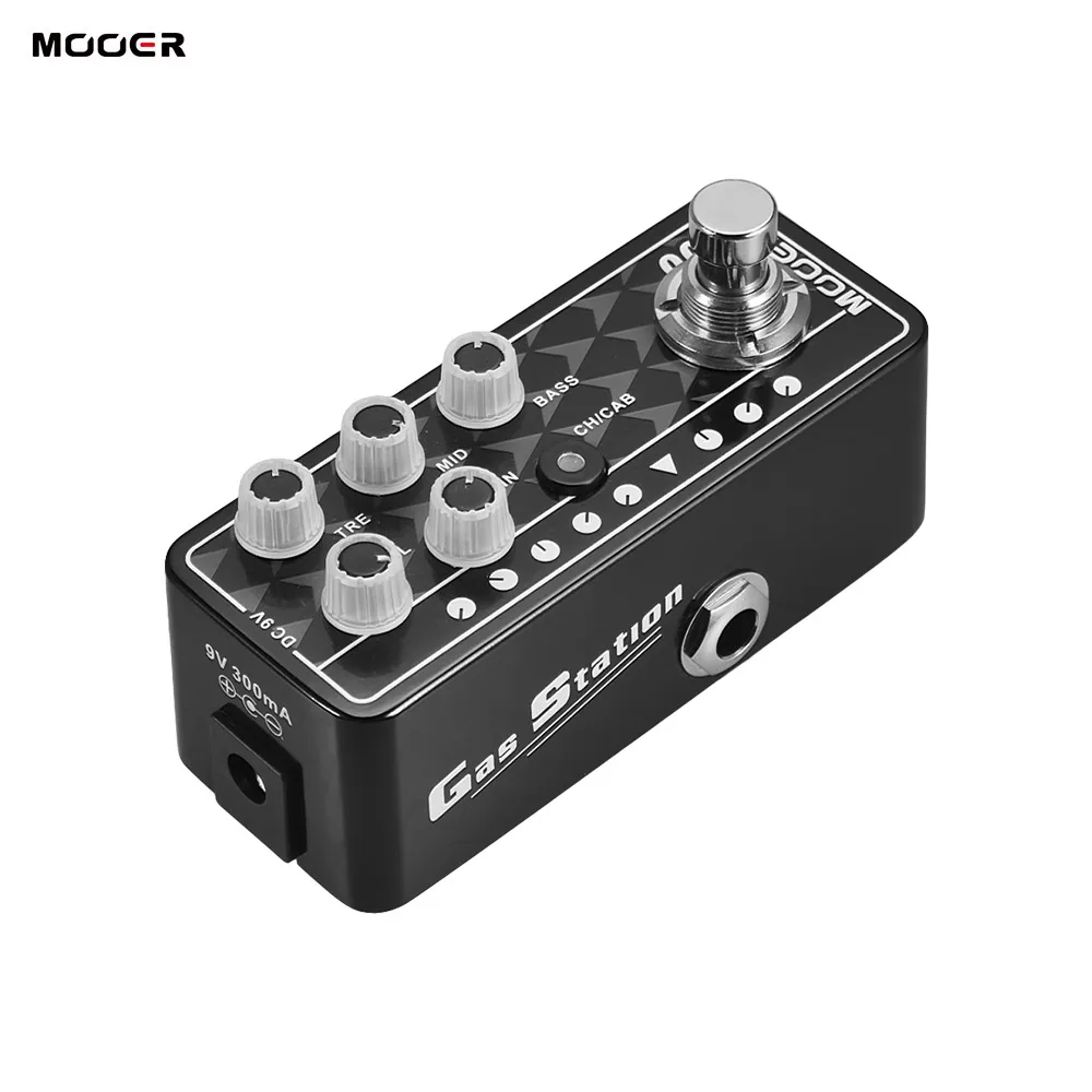 MOOER MICRO предусилителя серии 001 АЗС высокого усиления Цифровой Предварительный усилитель гитары педаль эффектов True Bypass