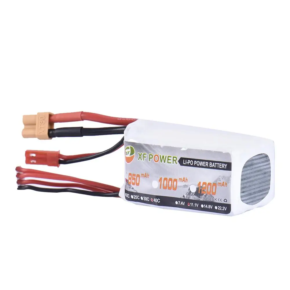 XF 850mAh 11 1 V 40C 3S JST разъем XT30 перезаряжаемая литиевая батарея для дистанционного