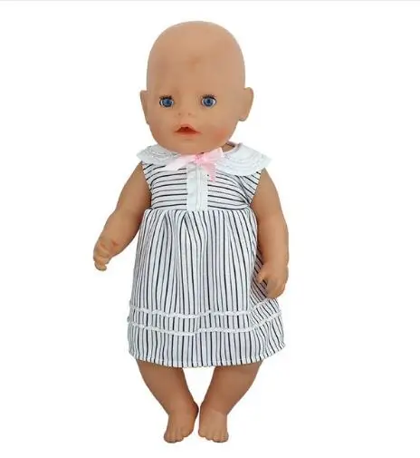 Новое модное платье, Одежда для куклы, подходит для 43 см, детская одежда, аксессуары для куклы реборн