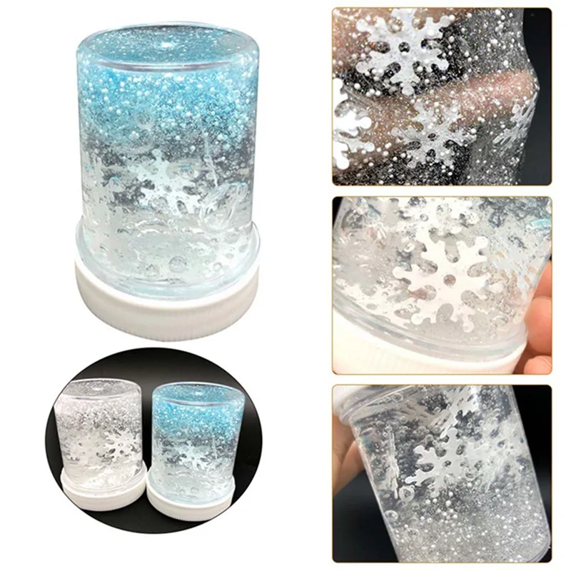

Little Pearl And Snowflake Crystal DIY Transparent Clear Slime Antistress Jelly Mud Non Stick Hand Polyer Clay Kids Squishy Toys