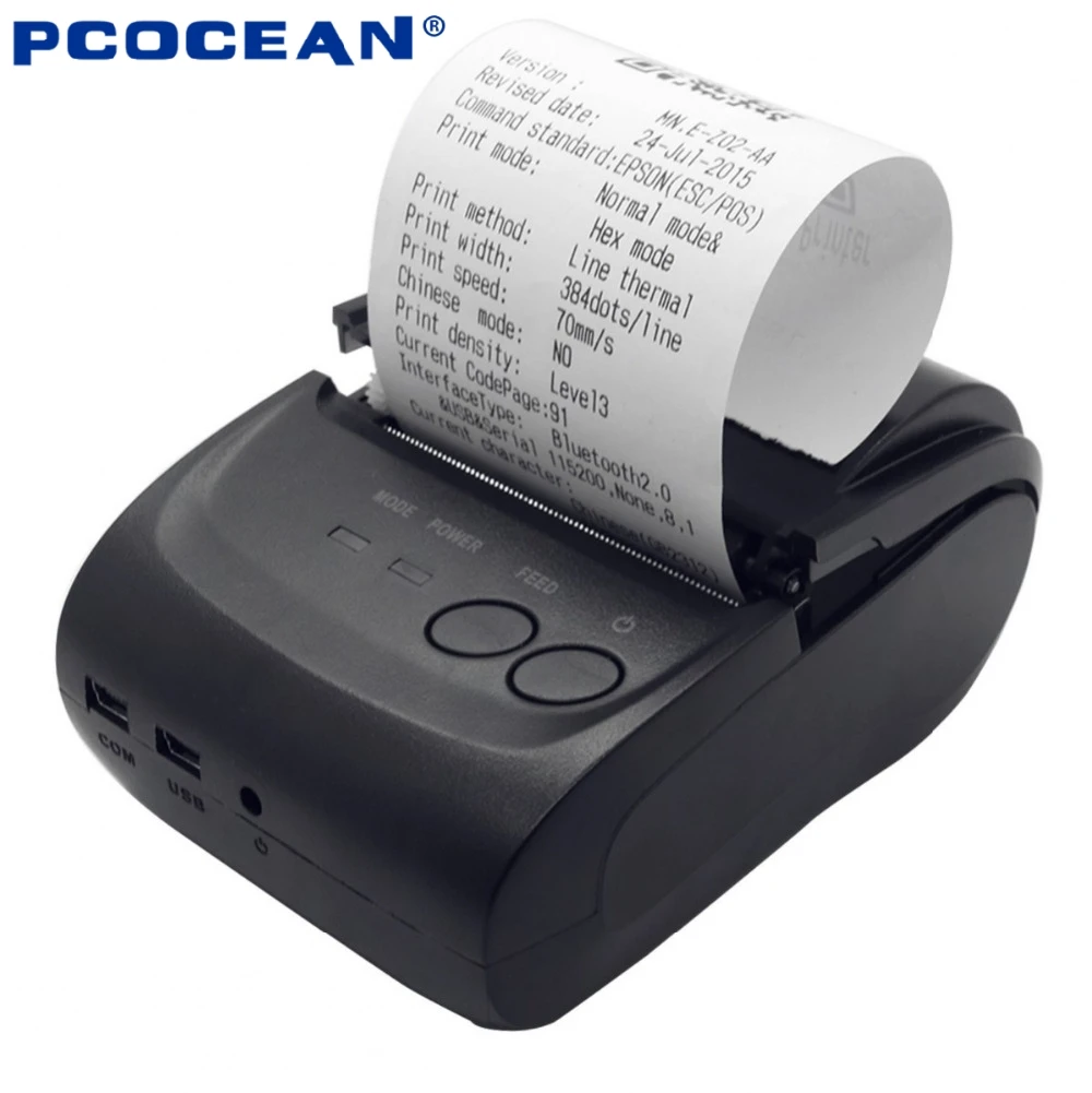 5PCS Wireless Bluetooth Thermal Receipt Printer 58mm Mini