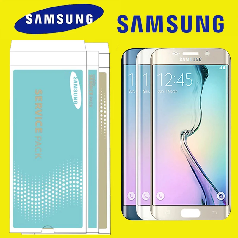 

ORIGINAL 5.1'' Display with frame with Burn Shadow for SAMSUNG Galaxy S6 edge LCD G925 G925I G925F Touch Screen Digitizer