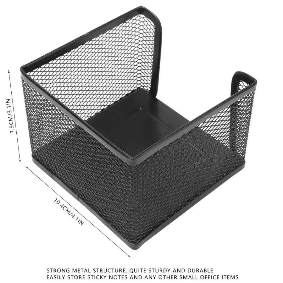 Офисный бизнес металлическая сетка липкая коробка для заметок настольная полка держатель для карт чехол подставка органайзер для заметок коробка для карт