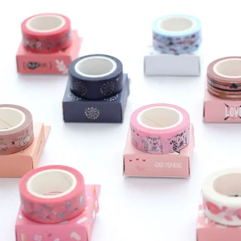 

1 Pc new Hot Lovely 15mm X 7m Flower Food Animals Decor Washi Tape DIY Scrapbooking Masking Tape School Stationery gift