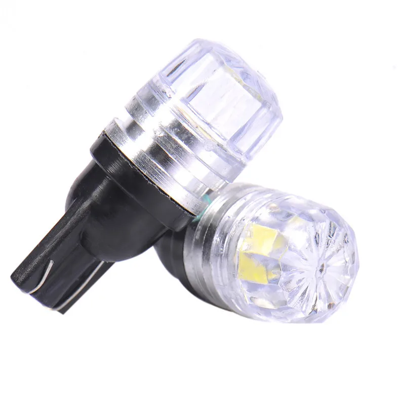 

10PCS/LOT Car LED T10 W5W 194 LED 1SMD Width Lamps Diamond Light Without Error Trunk License Plate Lights