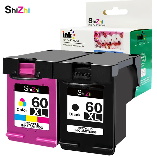 generøsitet affjedring plantageejer SHIZHI Remanufactured Ink Cartridge HP 60XL 60 XL CC641WN CC644WN for Photosmart  C4680 D110 Deskjet D2680 F2430 F4210 Printer - AliExpress