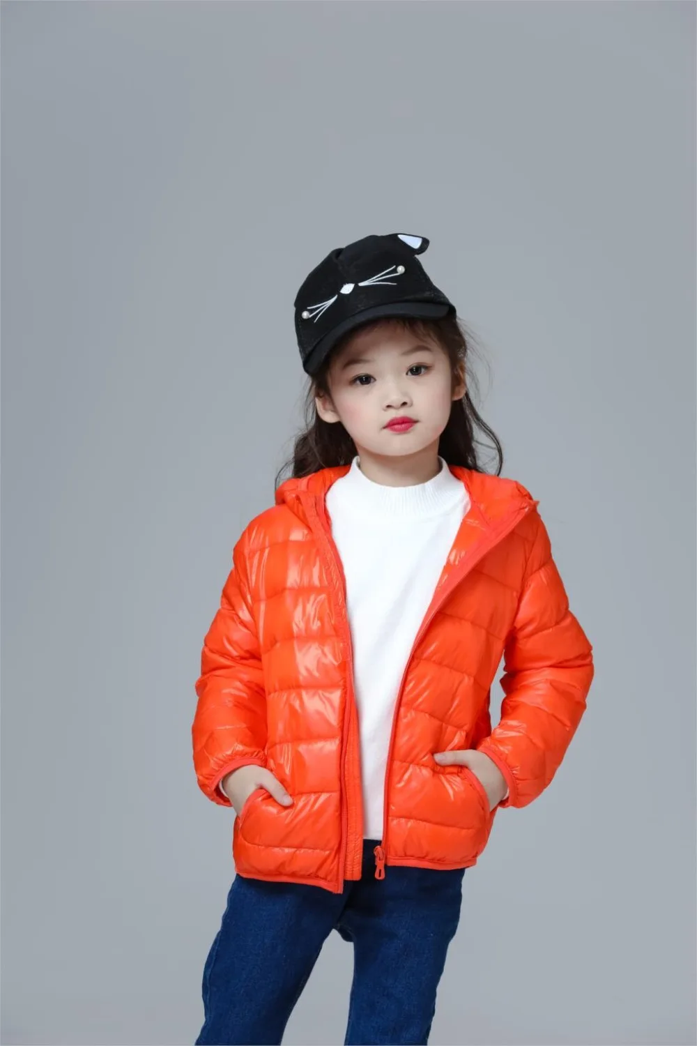 Пуховик для девочек; Модное детское зимнее пальто; детский ультра-светильник; зимние куртки для девочек; портативные пуховые пальто с капюшоном для подростков