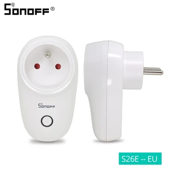 

SONOFF S26 Wireless Remote Control Power Socket EU E Smart WIFI Light Switch Plug Outlet Timer 220V For Alexa Google Home Amazon