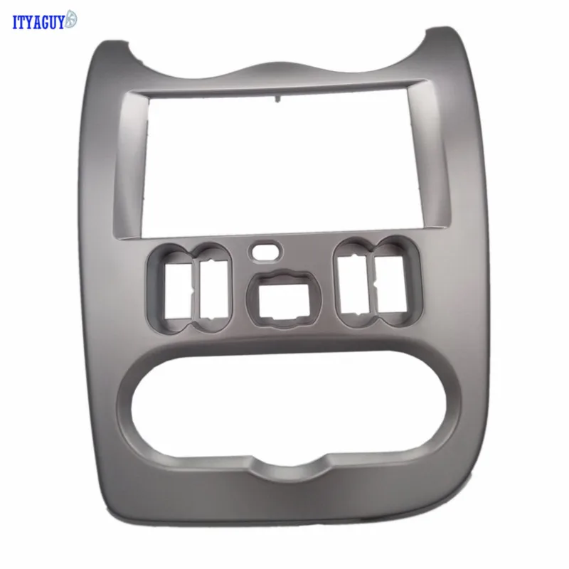 Car Styling Double Din Car Radio Fascia for Renault Logan Adapter CD Trim Clips Panel Plate Fascia Frame In Dash Mount Kit