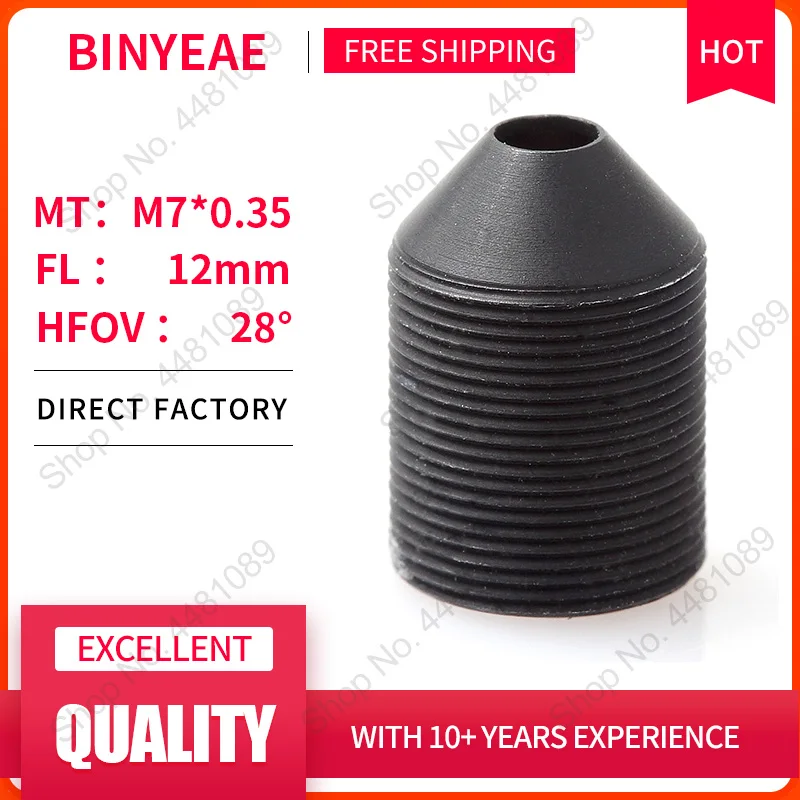 

BINYEAE 3Megapixel HD 12mm lens Board lens for CCTV Security Camera IP Camera 12MM F2.4 M7*0.35 Mount long viewing distance