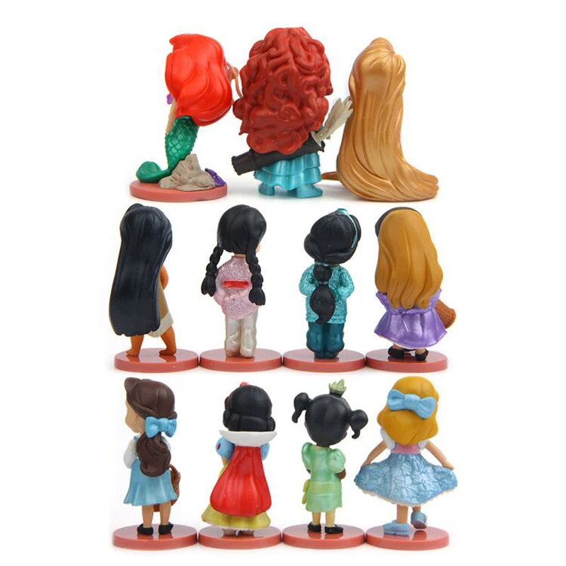 11 pçs set Disney Princesa Figuras de